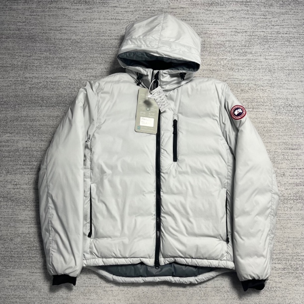 未使用 CANADA GOOSE 加拿大鹅 M 银桦色Lodge轻量化连帽羽绒服