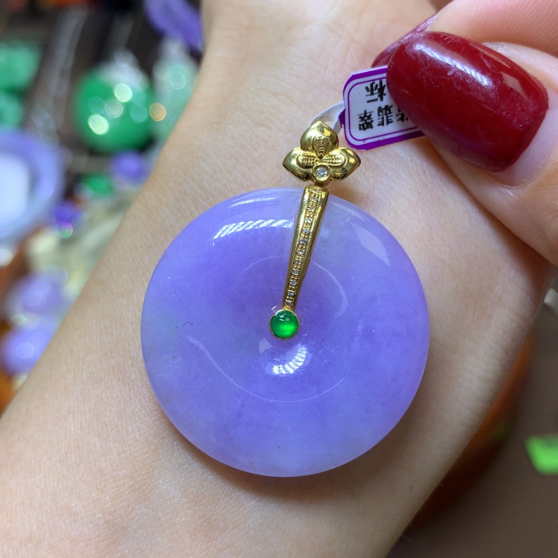 【闪购商品】翡翠颈饰18K金镶嵌翡翠