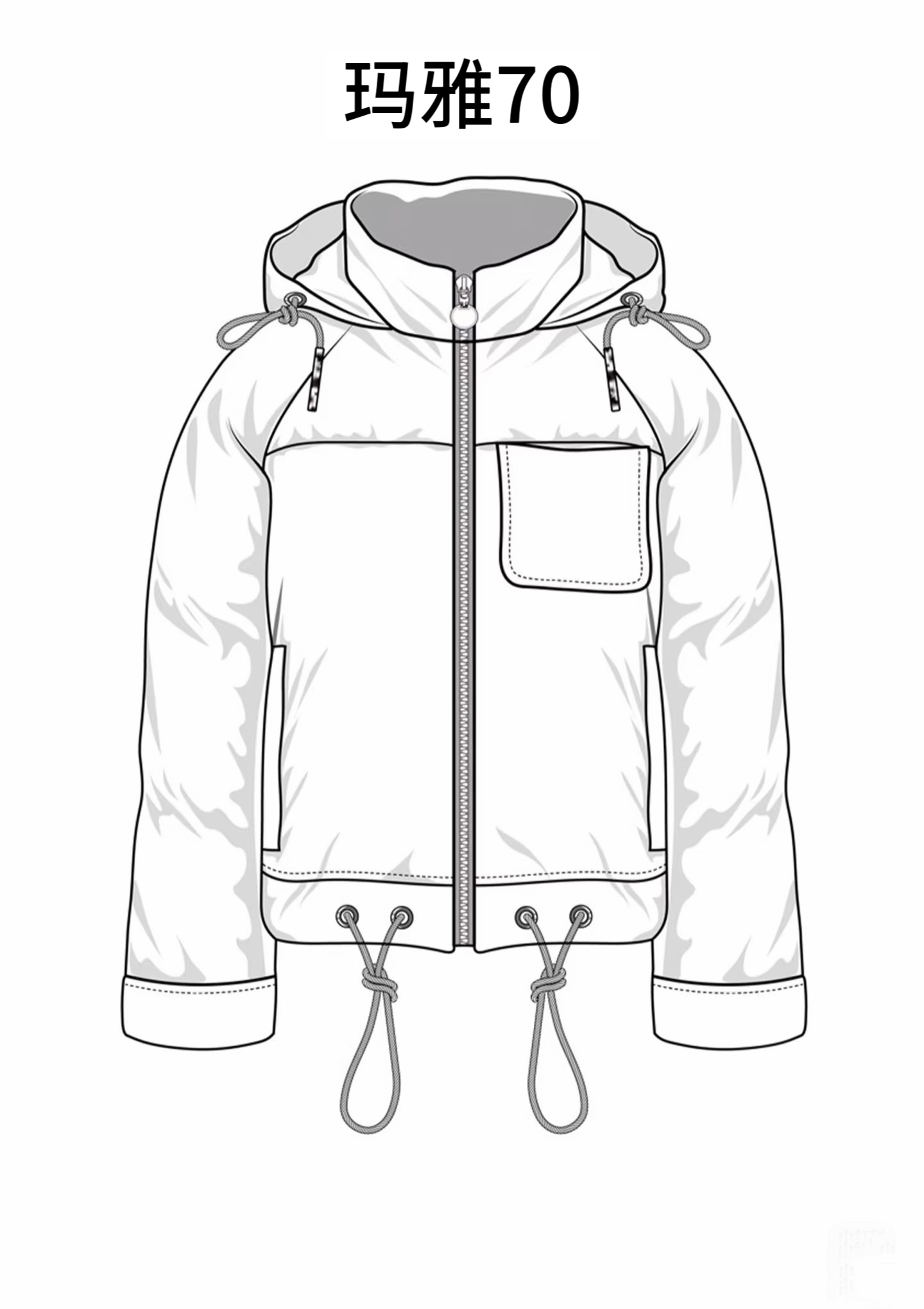 SZ160 连帽短男女同款雾面外套 Maya70