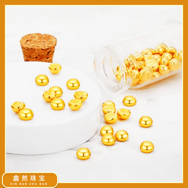 足金999小金豆1g[带证书]存金豆1g（多样性发一）