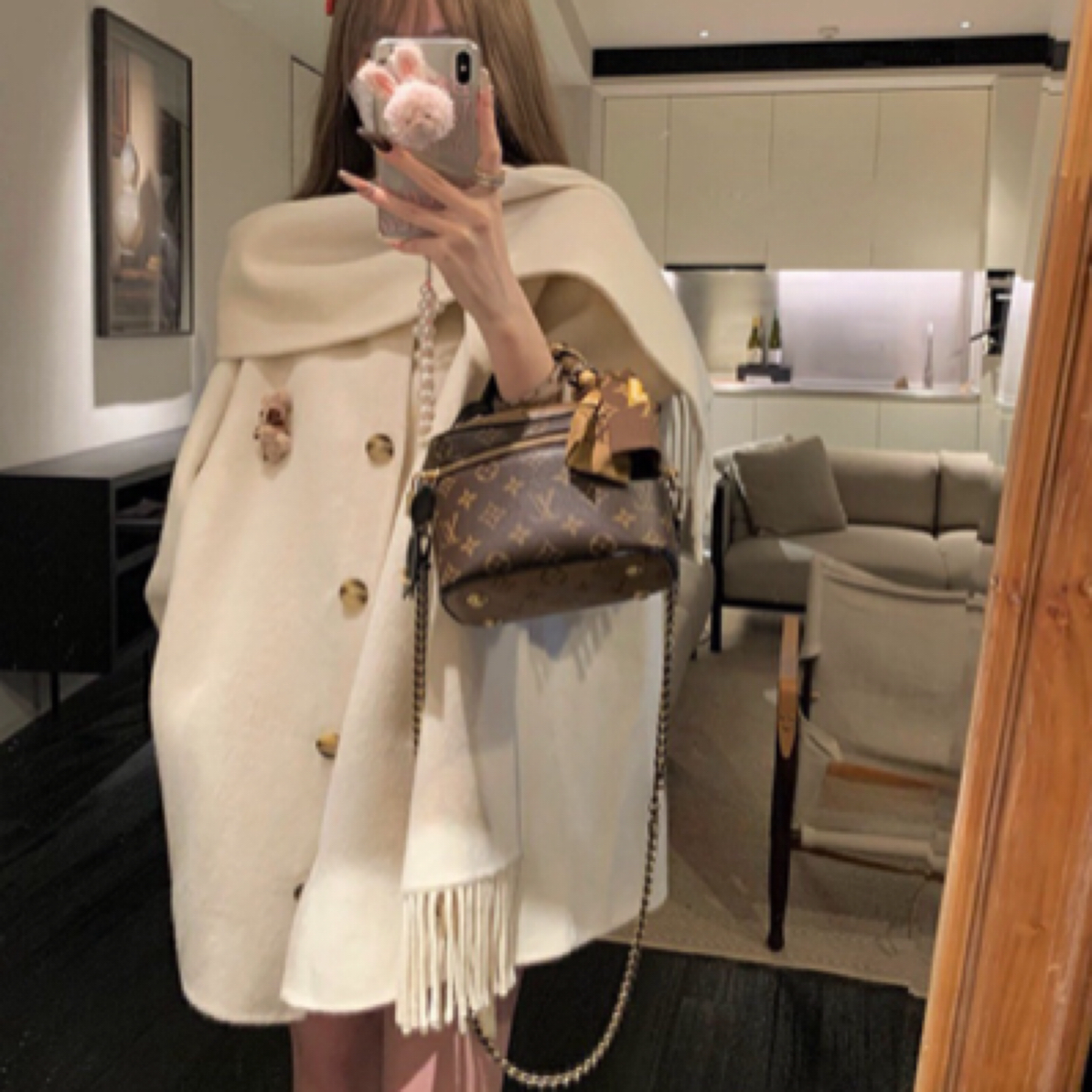 Simm思皿皿【魔女小斗篷】法式气质围巾短外套