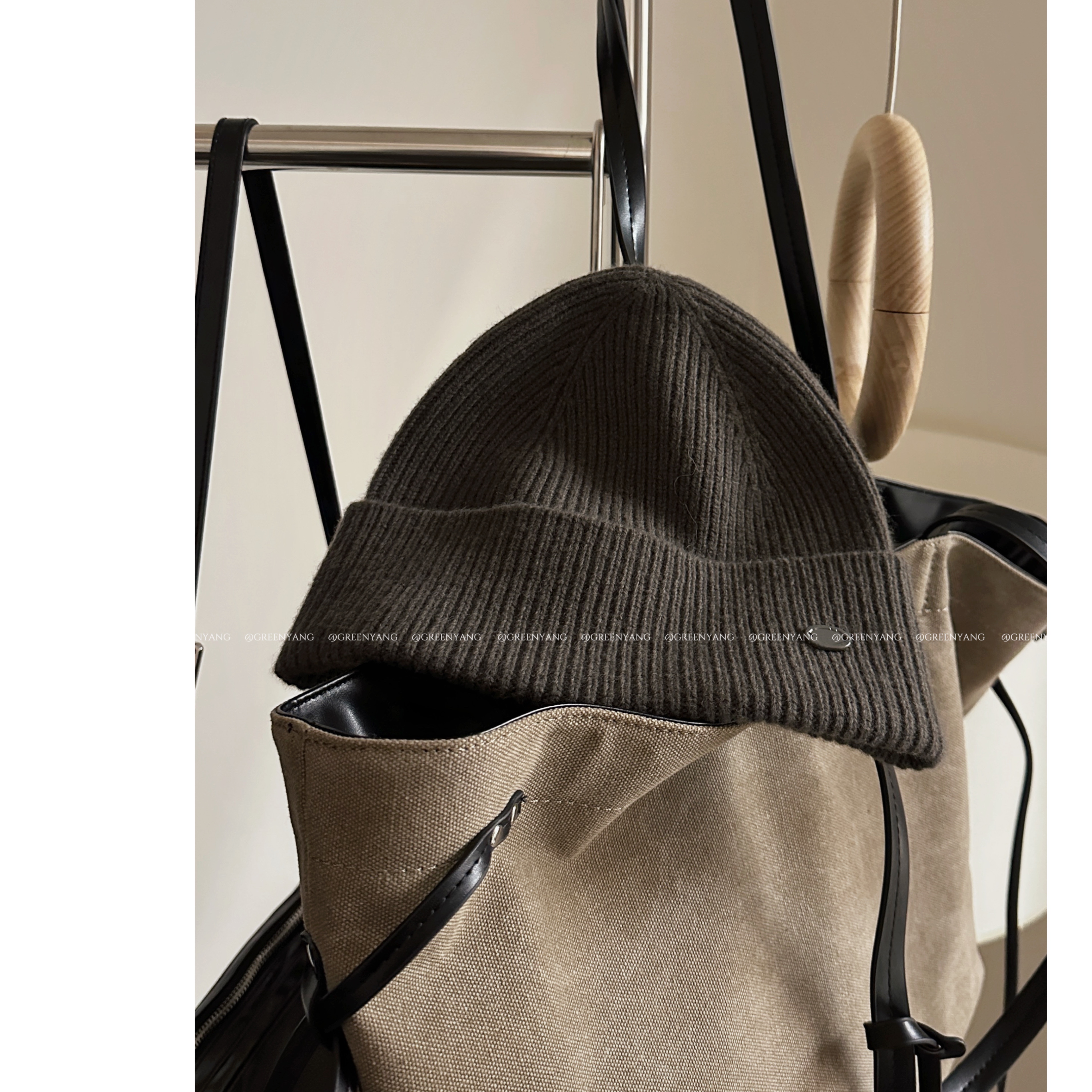 老羊家~纯色翻边针织帽子女冬复古新款大头围百搭保暖毛线冷帽男