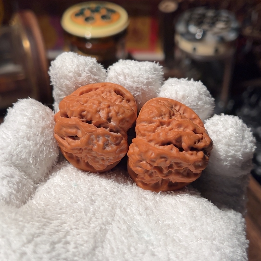 文玩核桃把件怀柔天意神珠蛤蟆头37