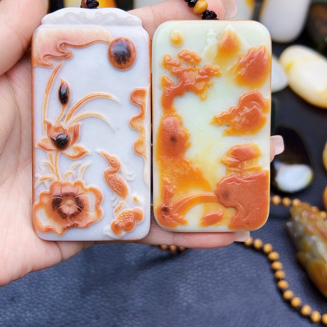 和田玉挂件未镶嵌阿*