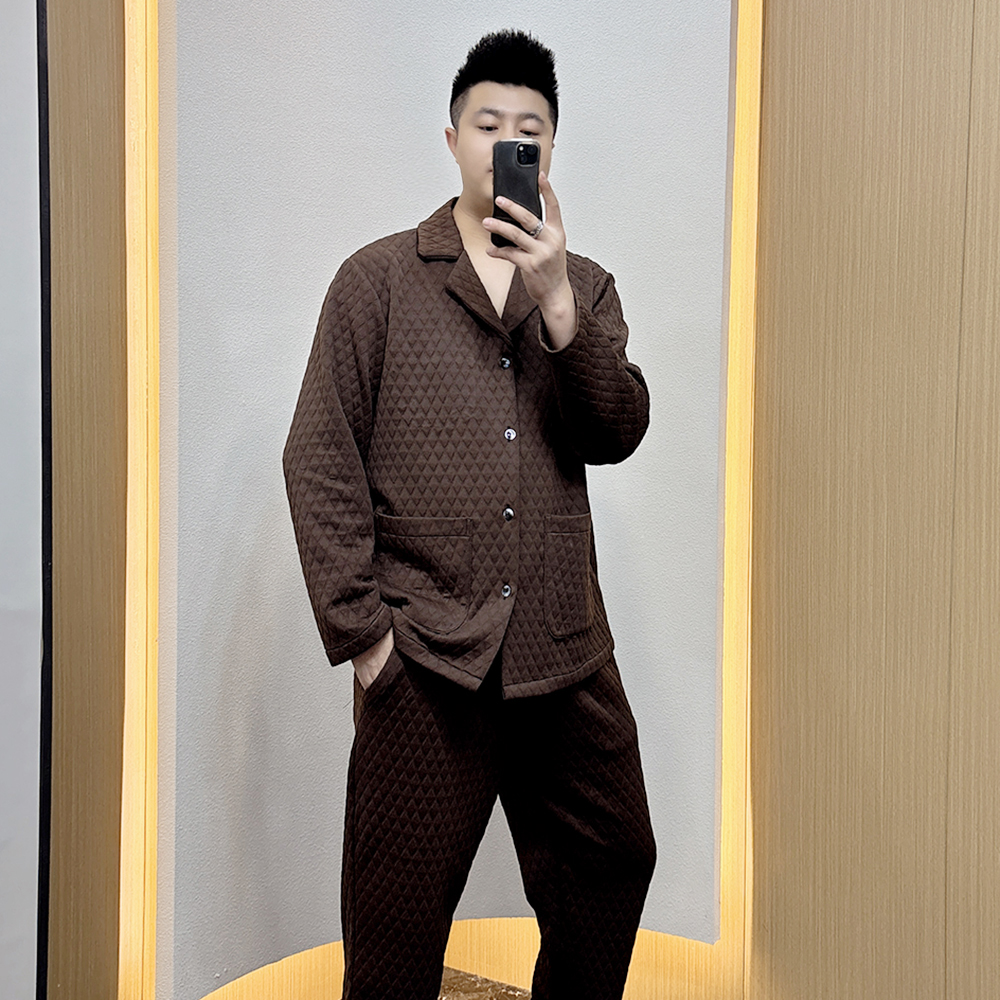 特价L  男士简约奢华休闲有弹力可外穿长袖长裤家居服