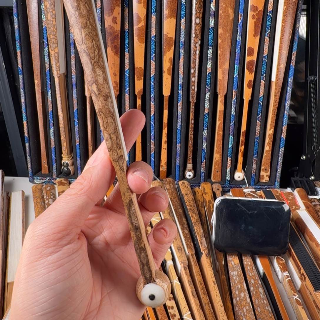 扇子知****」兵哥扇艺斑竹折扇