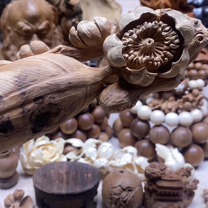 檀香木其他K**'正区老山檀纯手工摆件