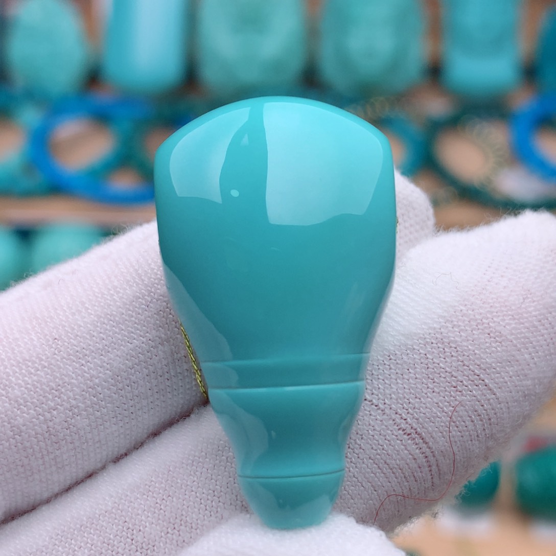 未镶嵌绿松石珠宝奇石17.8mm