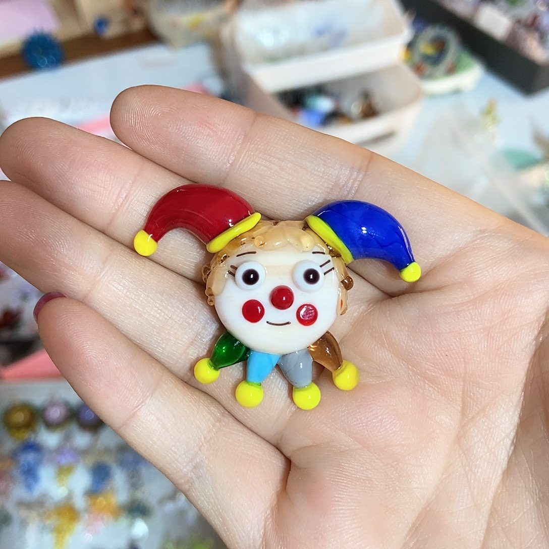 琉璃手工艺品小丑冰箱贴