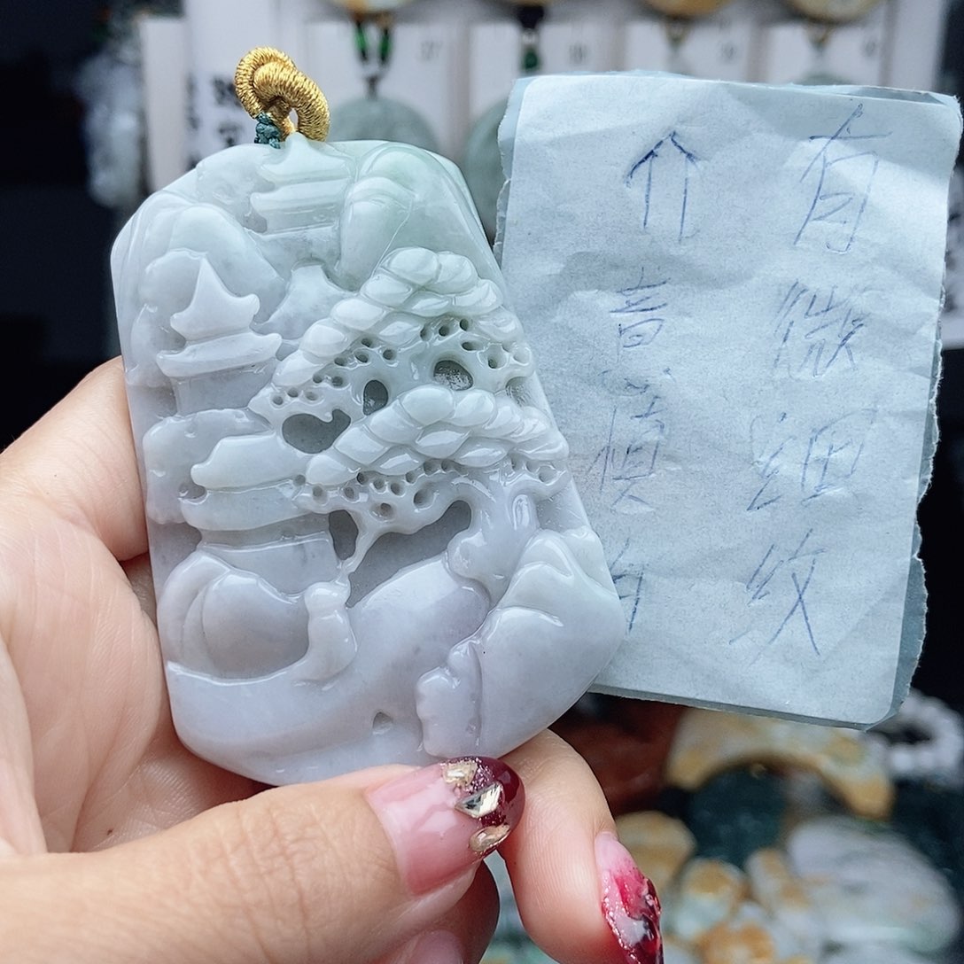 翡翠颈饰14K金镶嵌翡翠