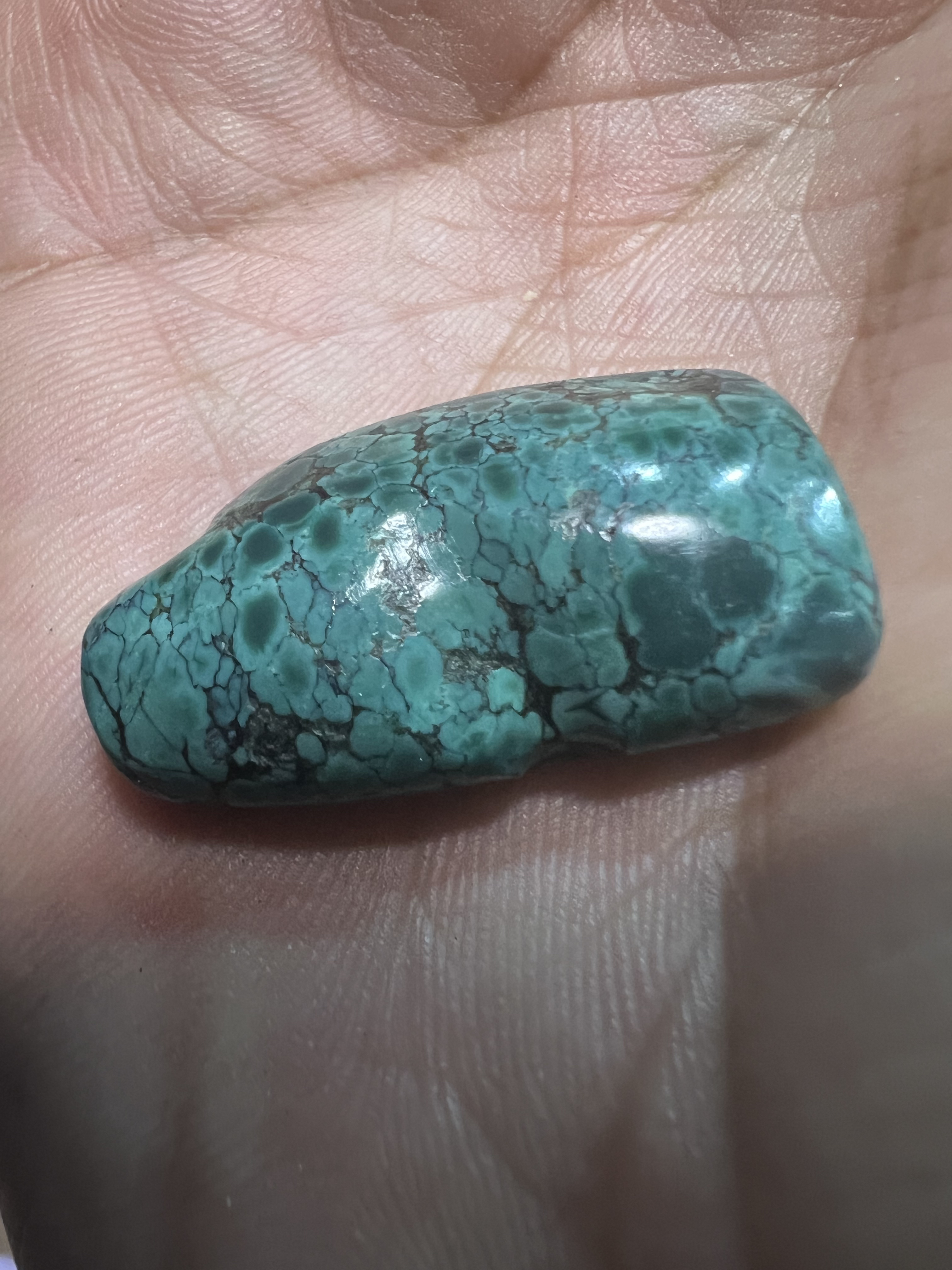 非金属陶瓷吊坠 藏系原矿老松石品相完美