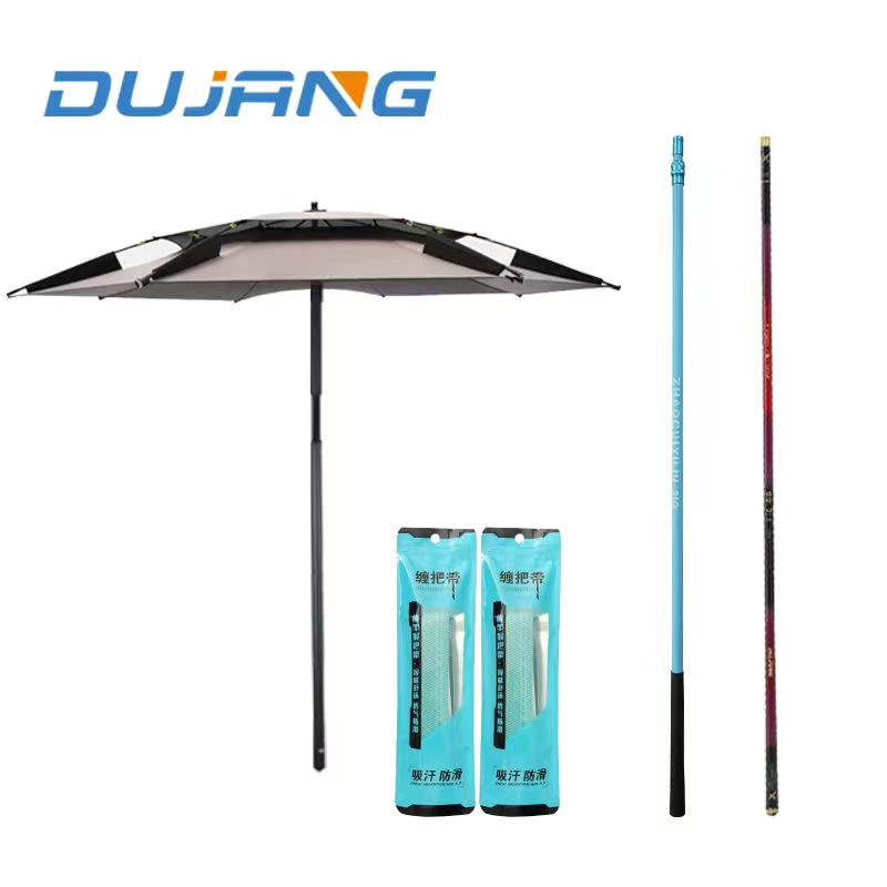 福袋含高端鱼竿 抄网竿 高端钓伞独将缠把带两条