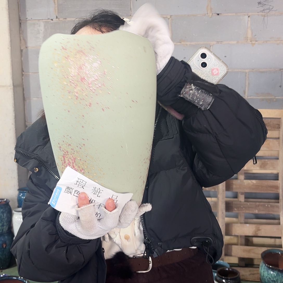 瑕疵一个高31/17红陶