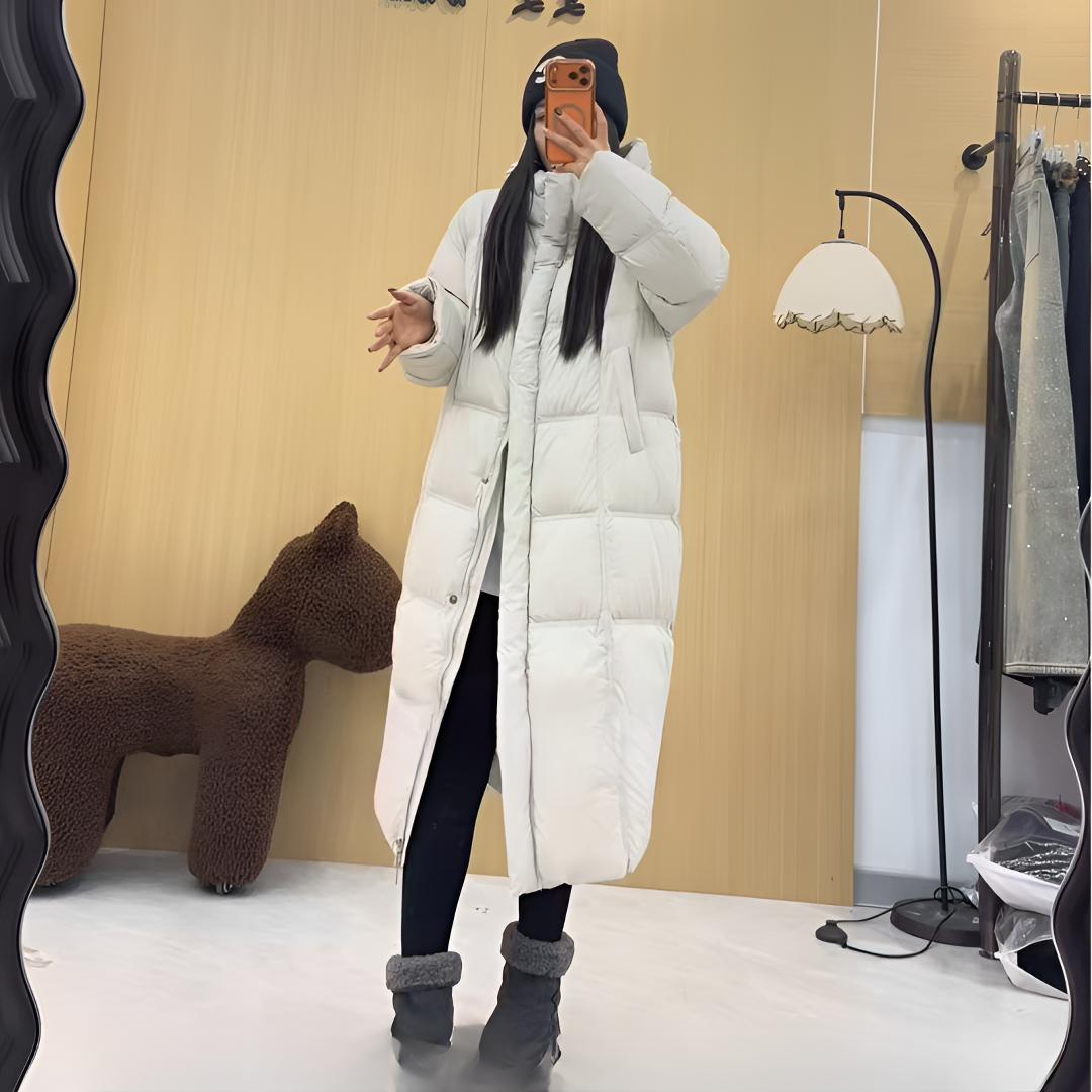 厚款女长款白鹅绒泡芙羽绒服冬季长款韩版