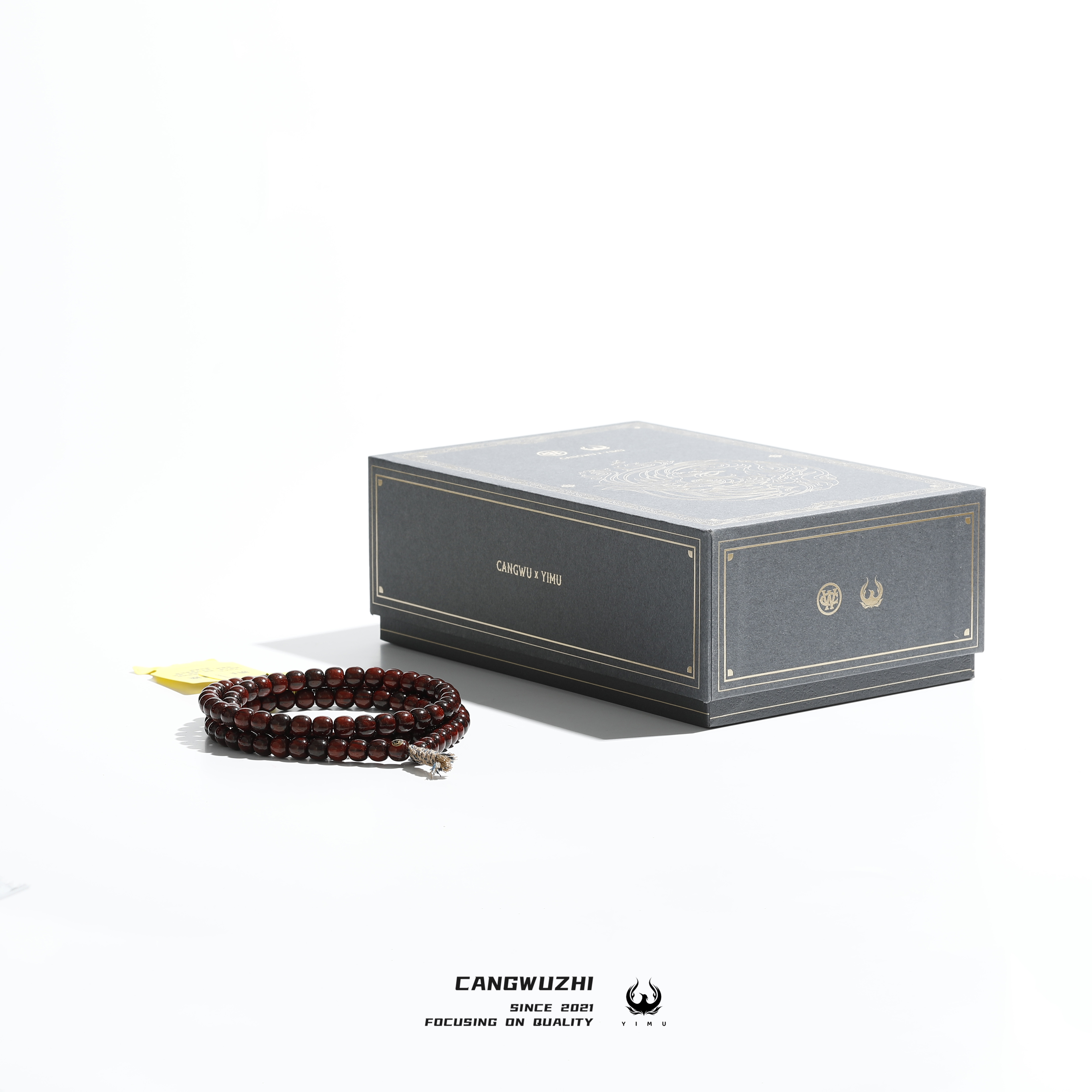 【藏物志】译木-紫檀-老料泥料火焰纹老型108-黑黄标