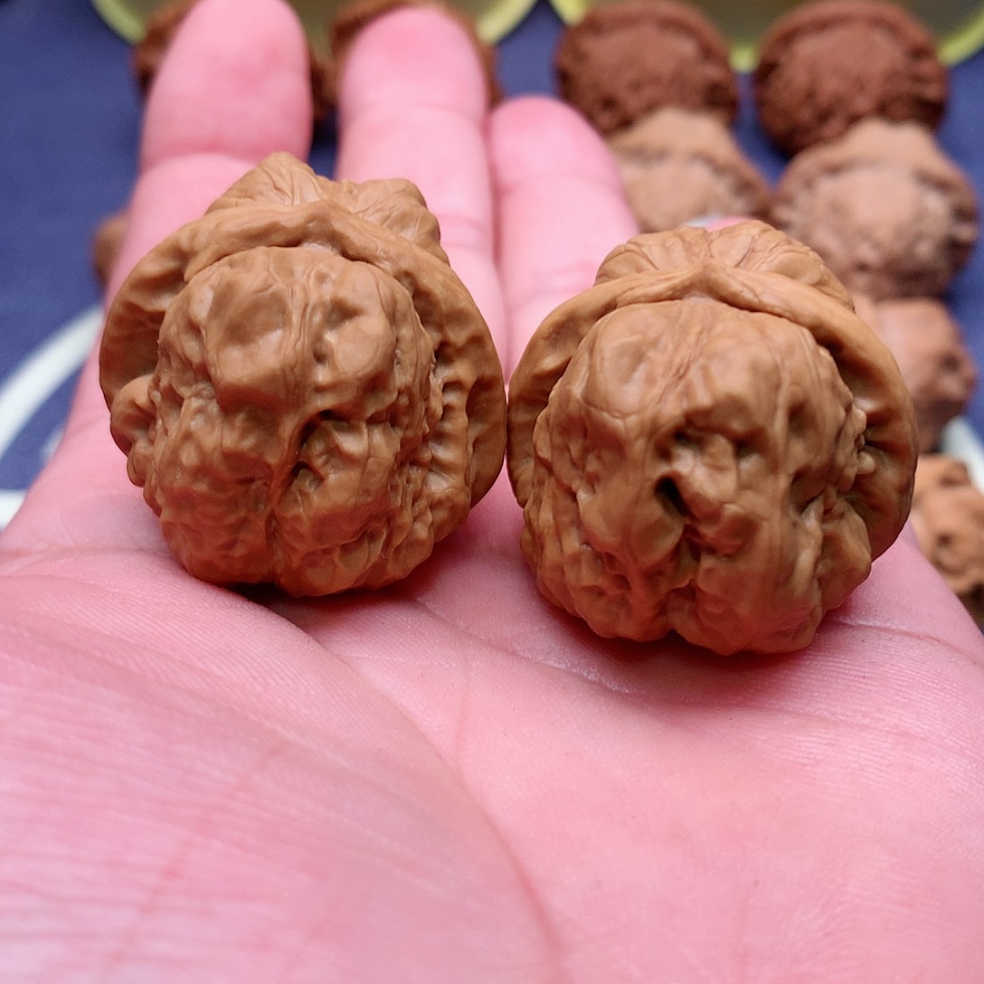 文玩核桃把件蛤蟆头34