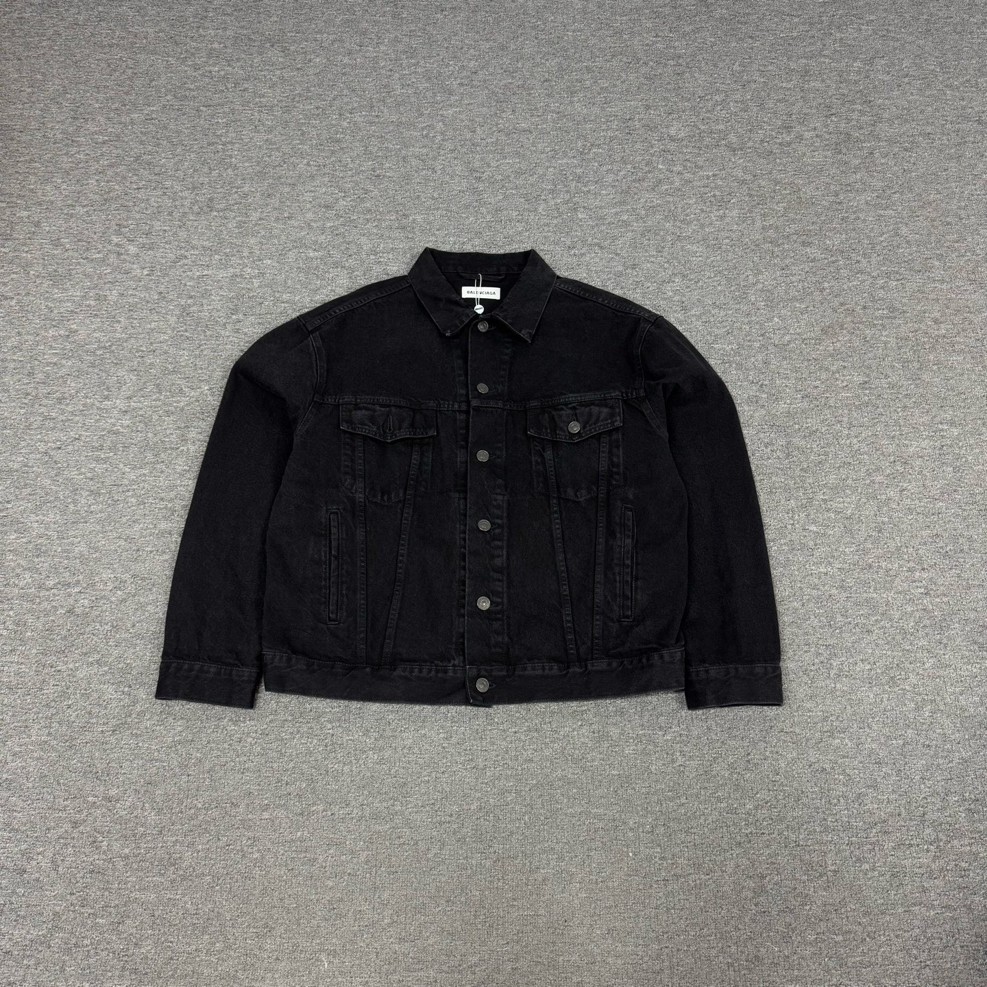 99新 Balenciaga/巴黎世家 后背水钻logo 牛仔外套 36码 