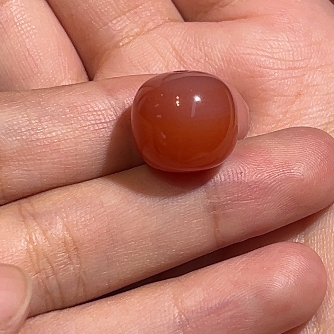 南红玛瑙未镶嵌老型珠15*14mm