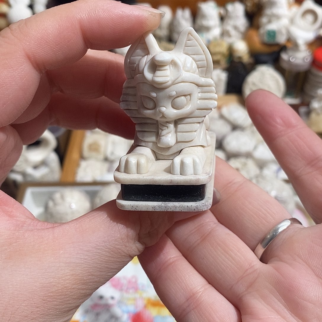 鹿骨把件6号犬神狮身人面像鹿角不退换