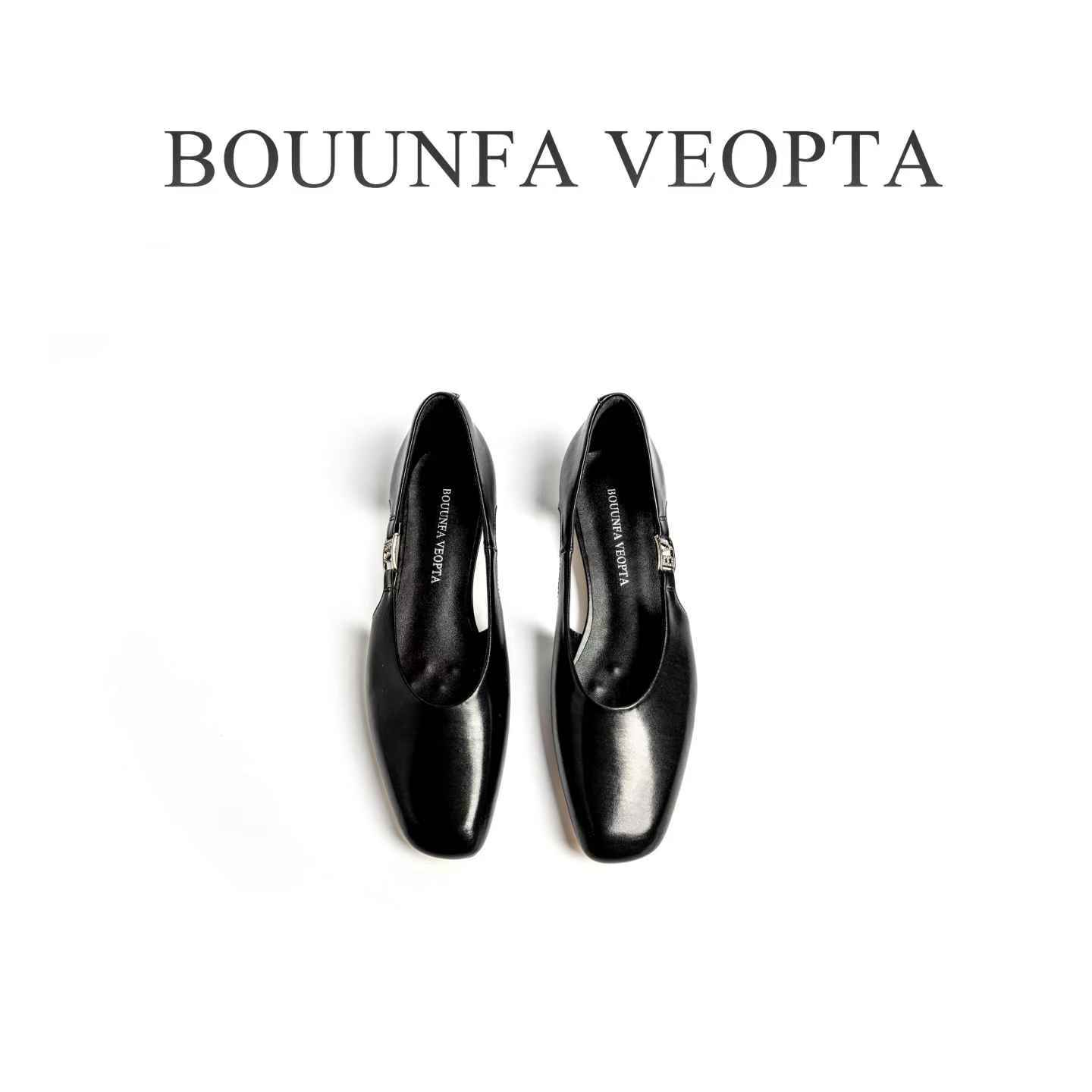 BOUUNFA VEOPTA【芯片】水晶钻法式胎牛玛丽珍气质百搭女鞋29