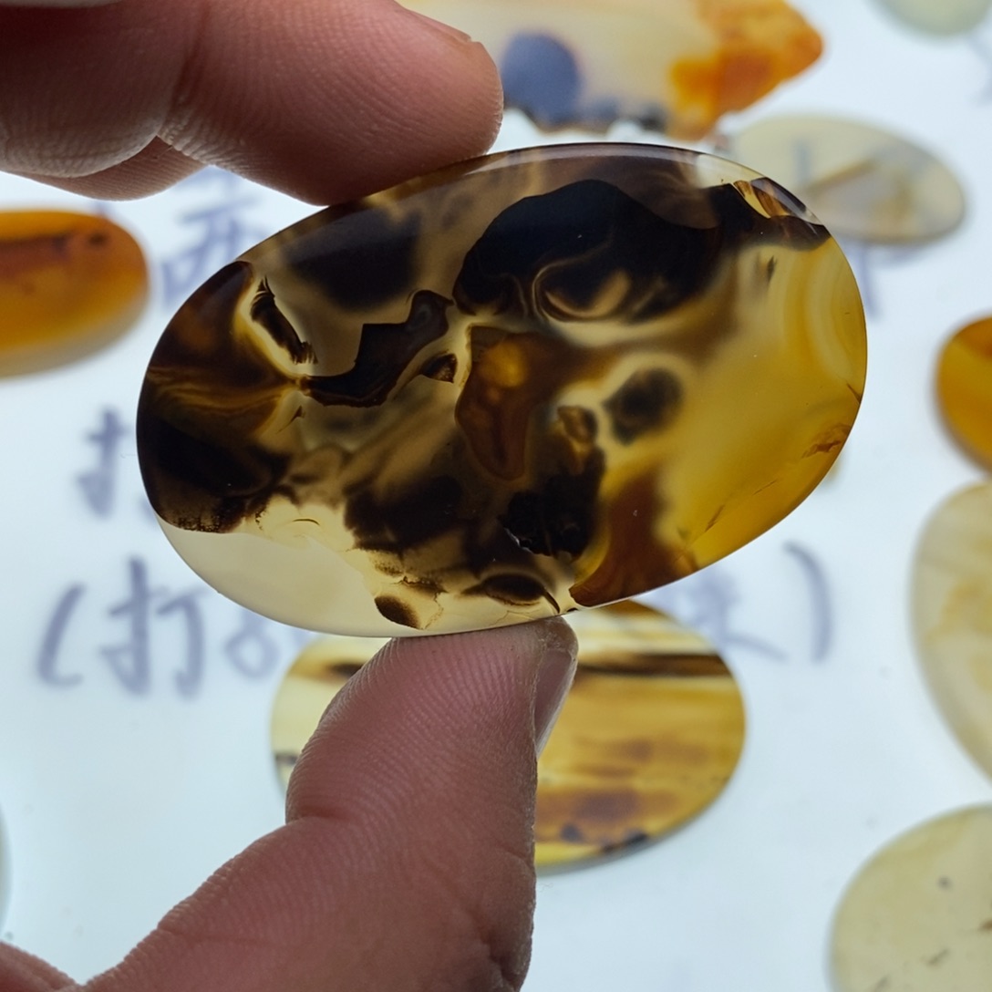 玛瑙/玉髓牌子足银镀金镶嵌