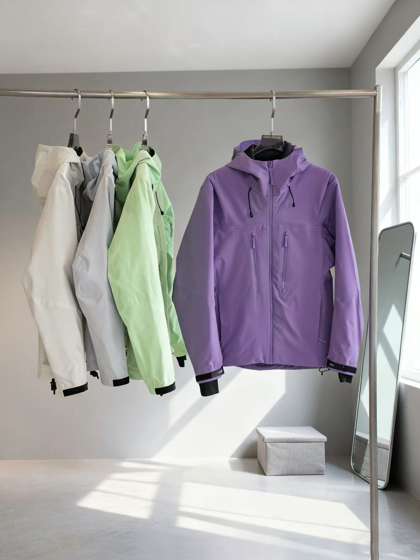 真冲全天候三合一两件套全压胶防风防水连帽立裁90绒冲锋衣男女款