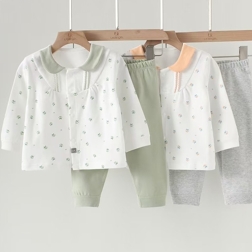 0-2岁婴幼儿女童爬服连体衣包屁衣A类纯棉