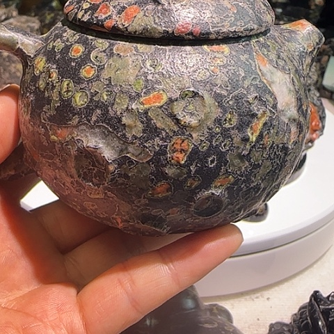 梅花玉月球彩梅壶肌**僧