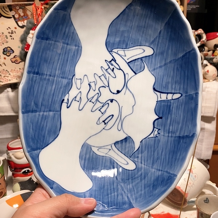 搪瓷27厘米长大菜盘