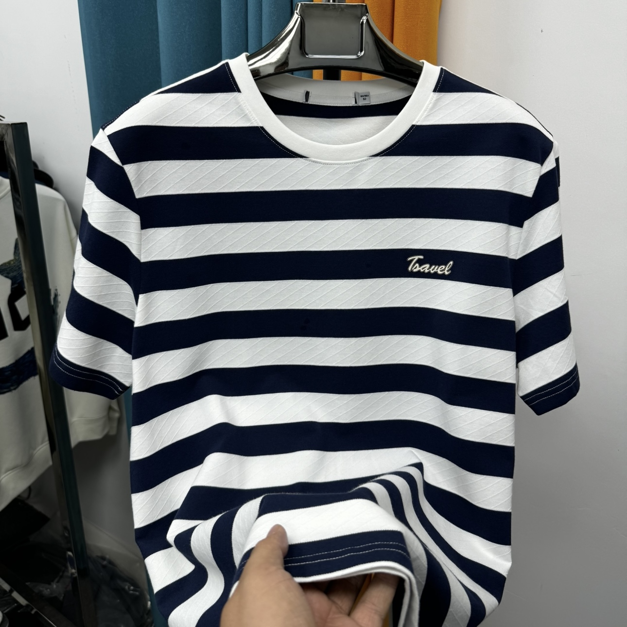 夏季男士条纹短袖T恤舒适百搭YD52257