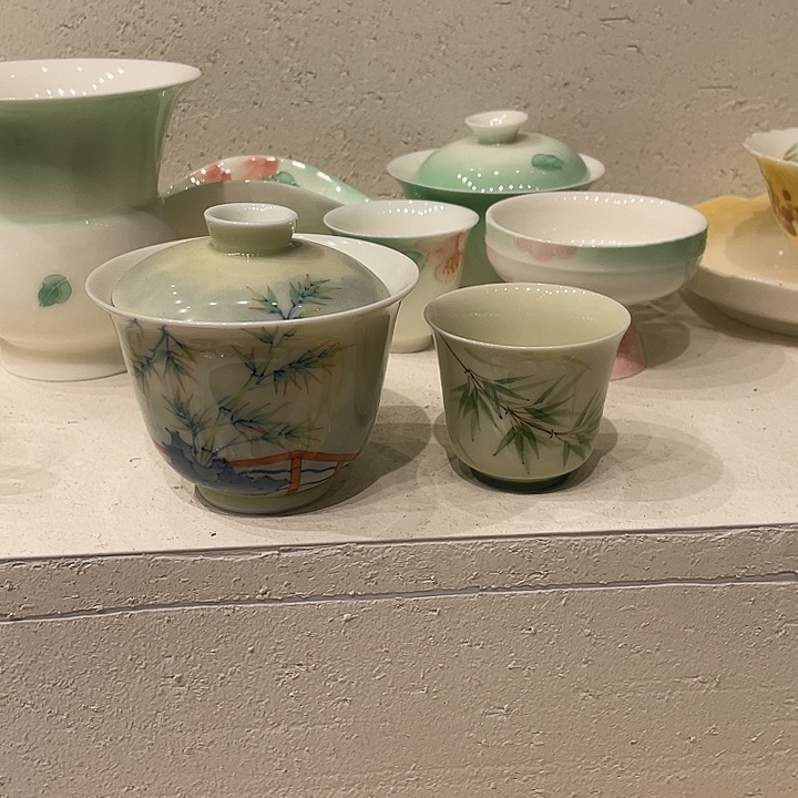 陶摆件盖碗➕被            