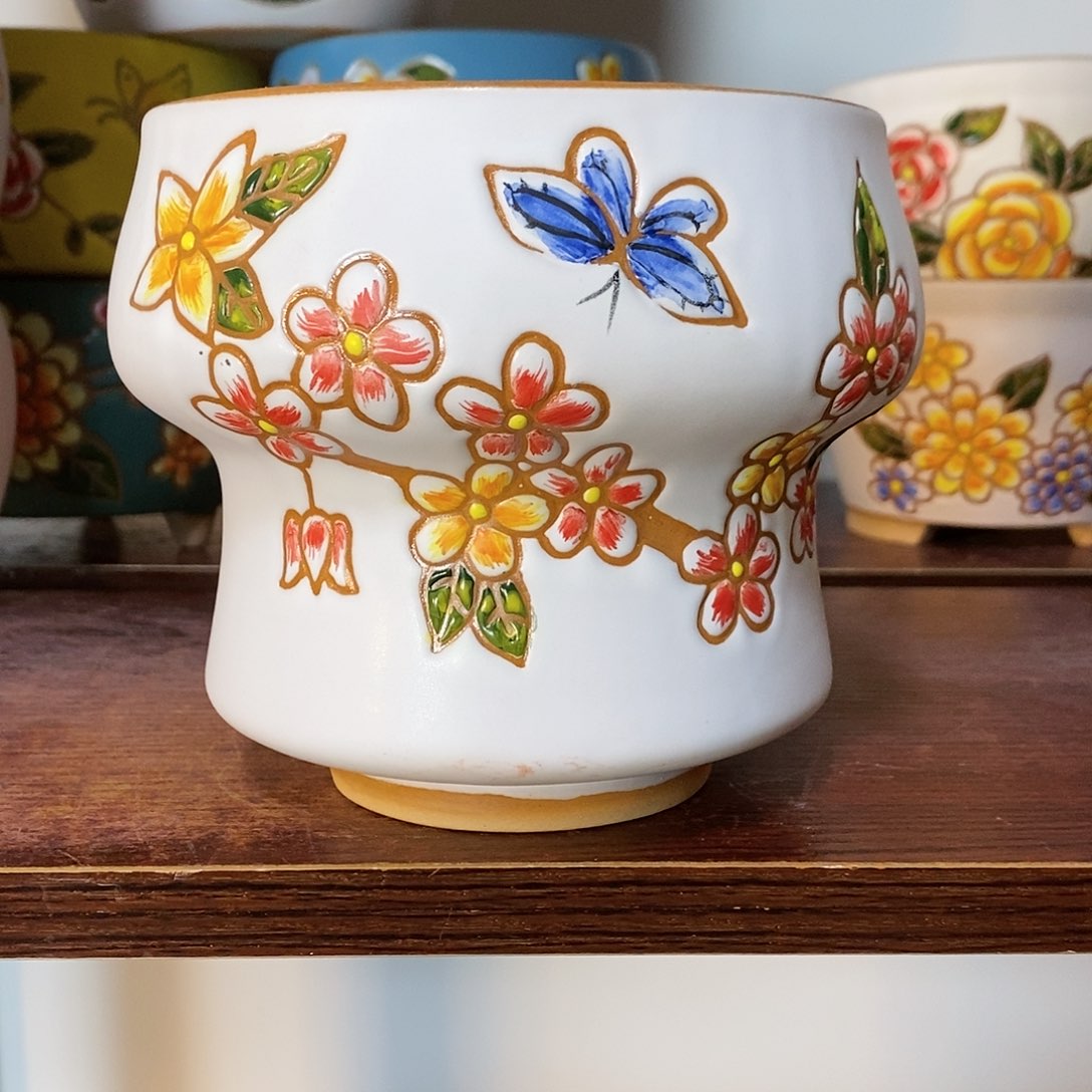 红陶韩式多肉植物花盆