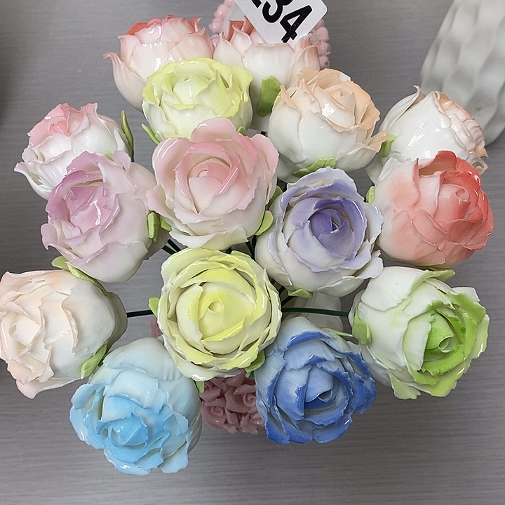 陶瓷陶瓷材料14朵组合