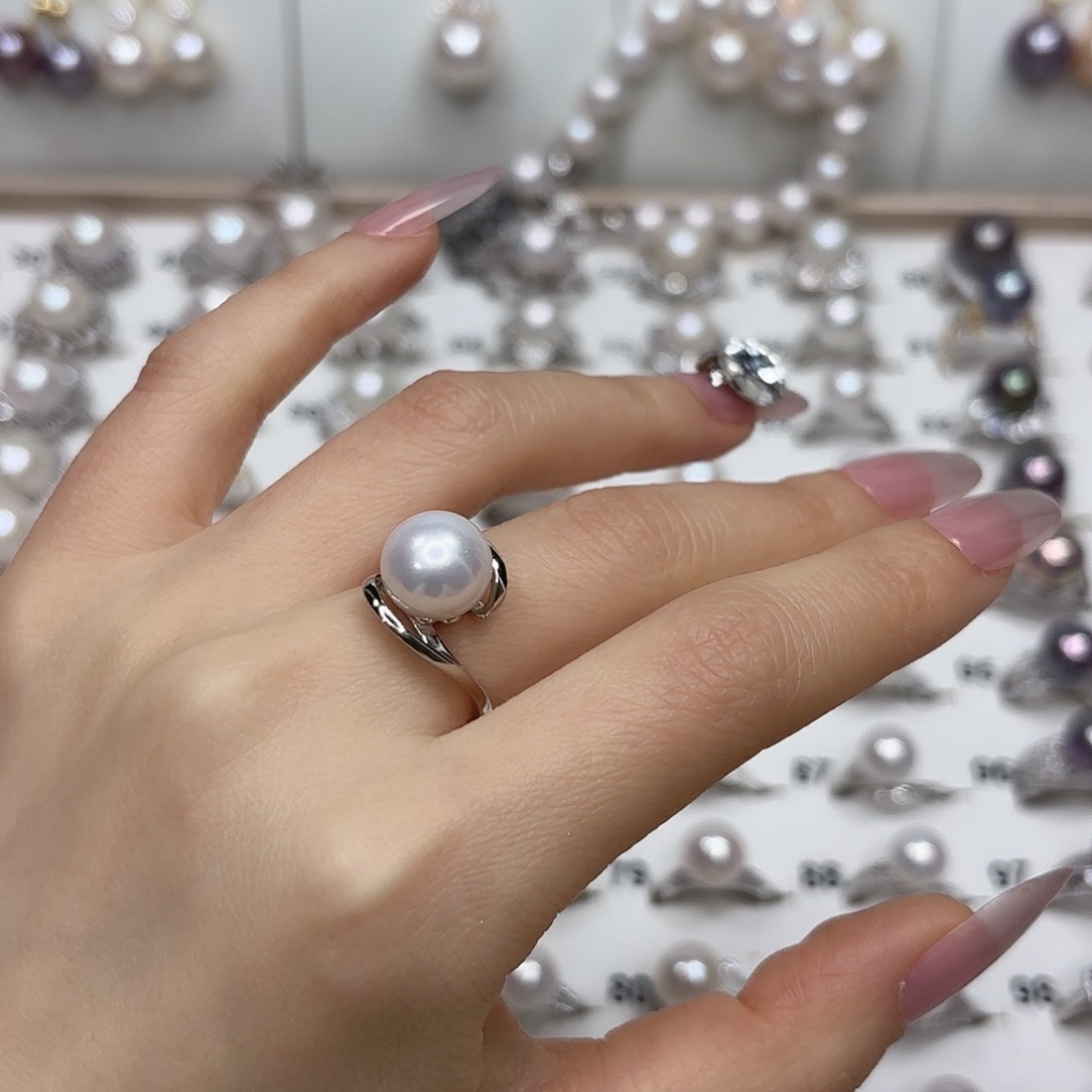 *****银S925镶嵌淡水珍珠戒指