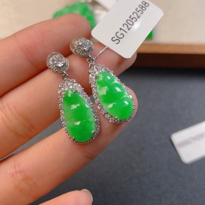 翡翠银S925镶嵌吊坠(不含链)n n n