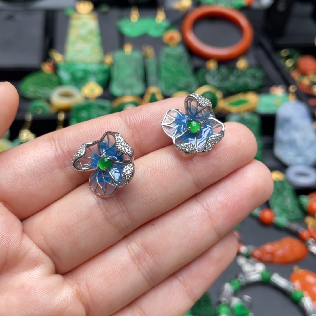 翡翠银S925镶嵌颈饰