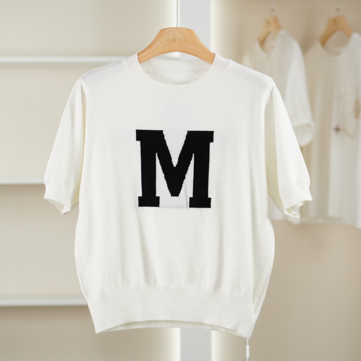 麦迪尚品【唯】51203662 春夏简约短袖针织上衣品牌女装