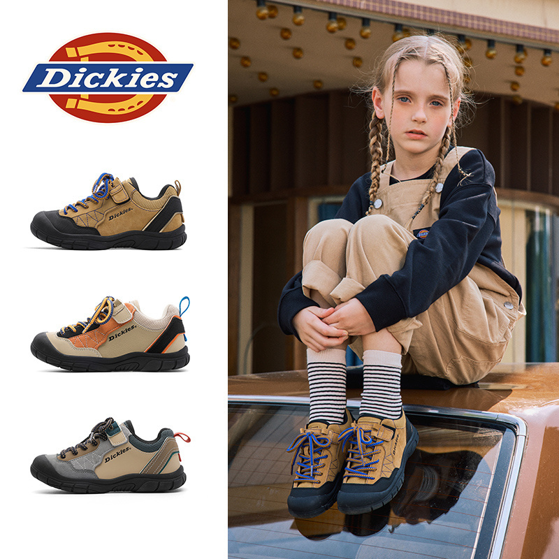 Dickies2024秋季新款男童女童时尚百搭儿童复古低帮徒步户外板鞋