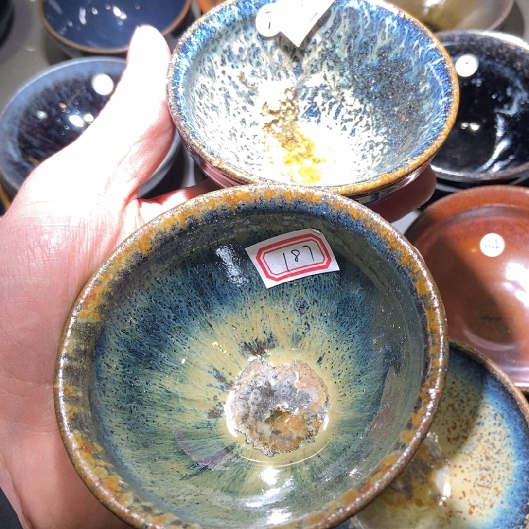 茶盏贾*浩188、187建窑建盏壹铭建盏