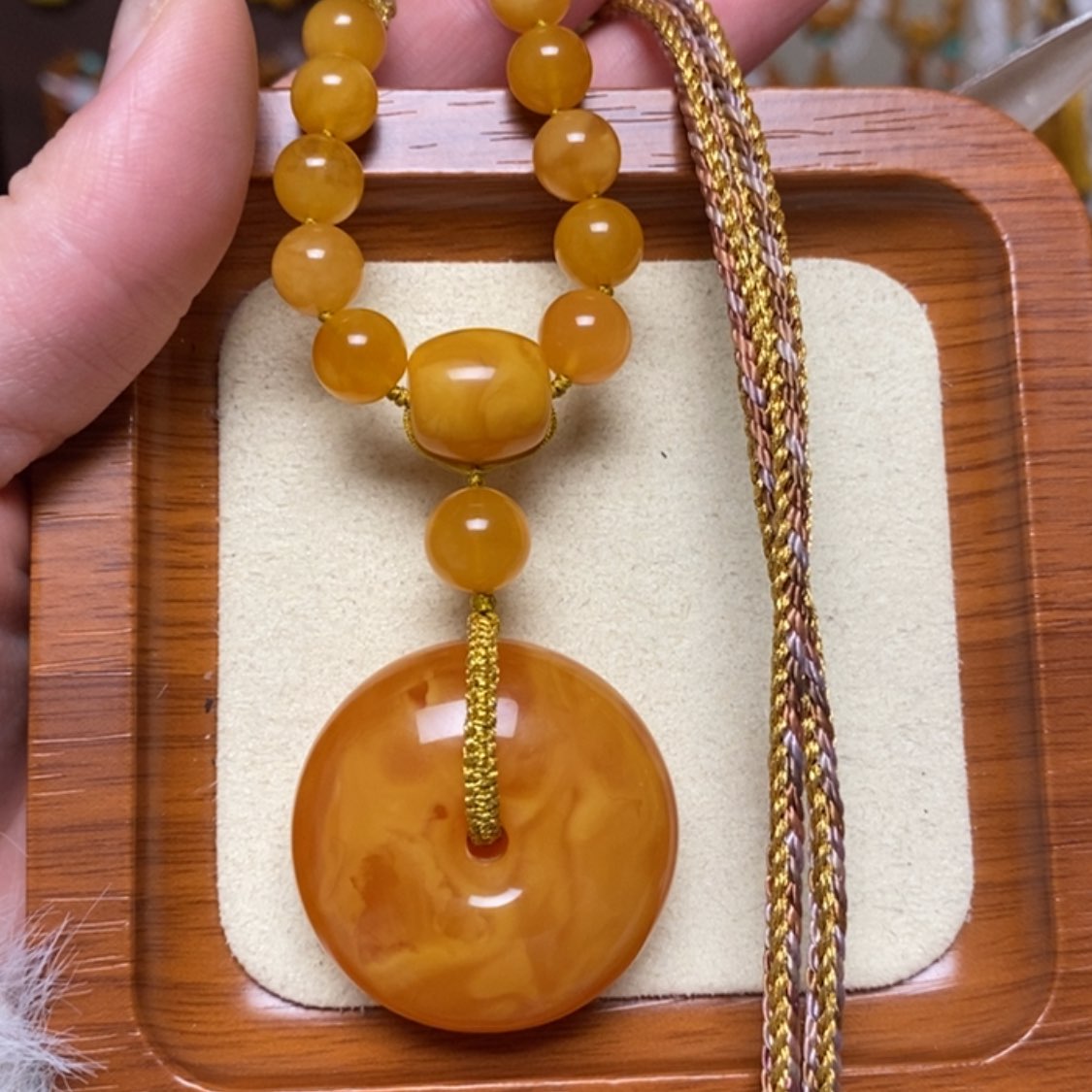 【闪购商品】蜜蜡颈饰未镶嵌项链