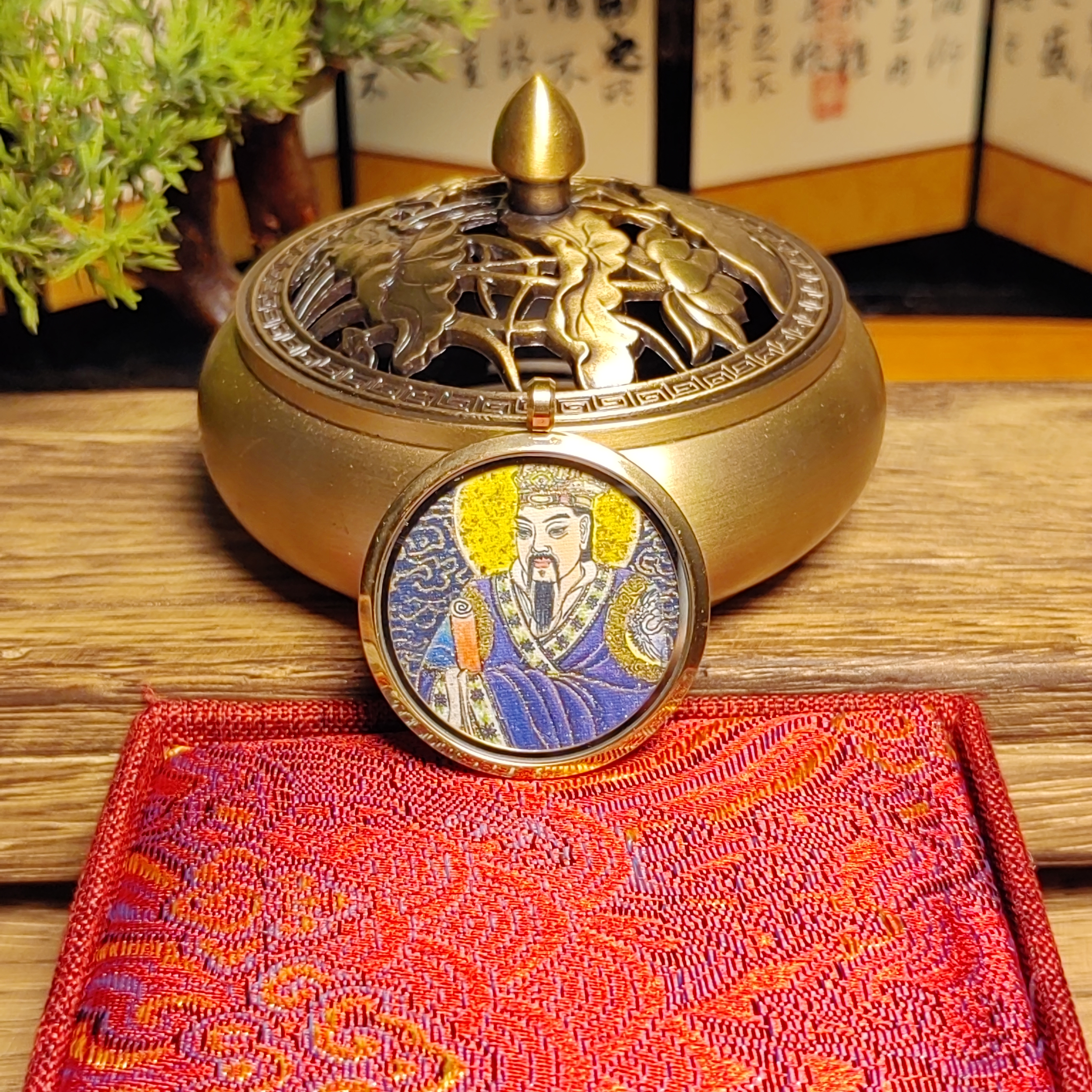 【专属定制】北斗七星君手绘描金吊坠本命挂件背面专属手绘