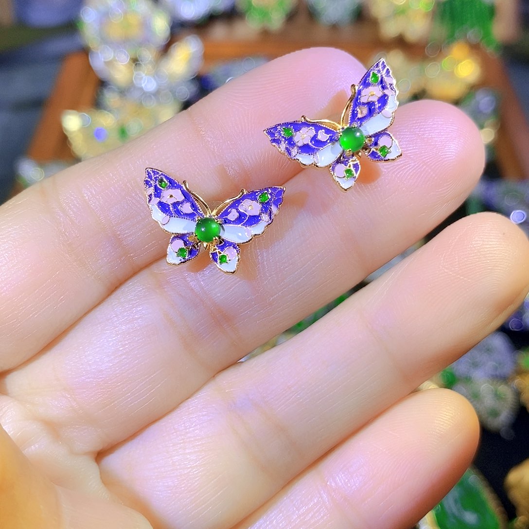 颈饰银S925镶嵌翡翠