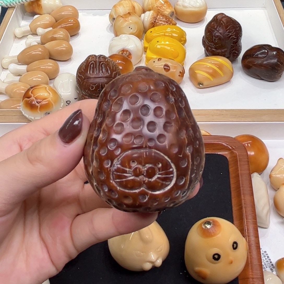 桔***子手串菩提根/象牙果8.26.19库克把件微瑕