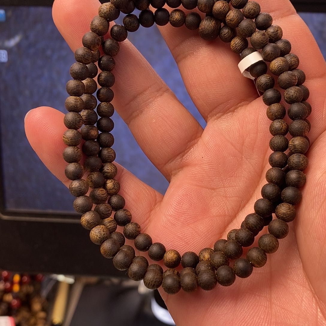 沉香手串沉水圆珠05多圈11克多样性发一