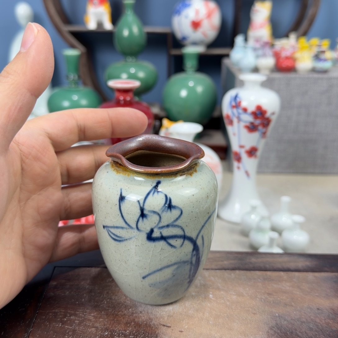 陶瓷手工小花器摆件