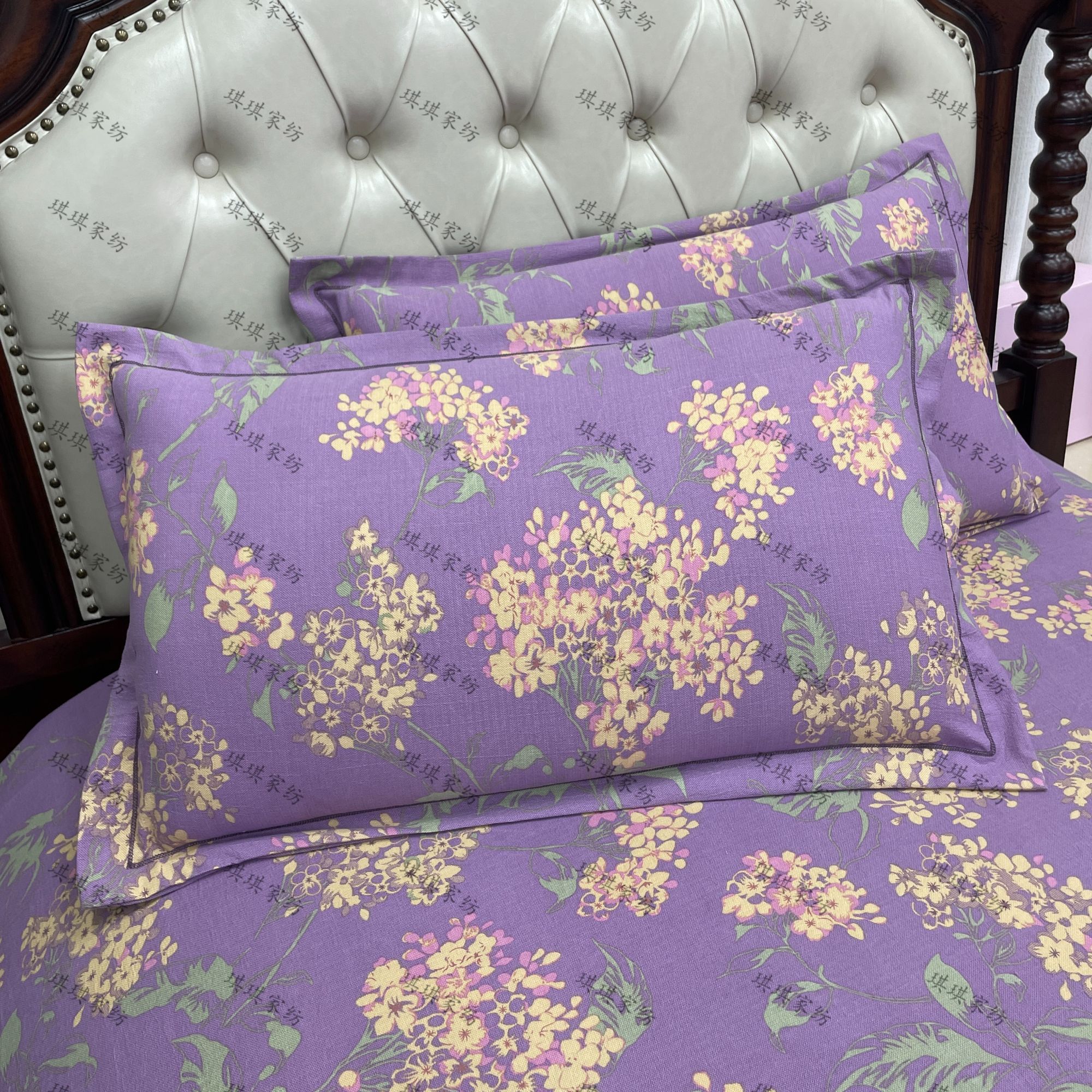 高端精品枕套--柏林花事