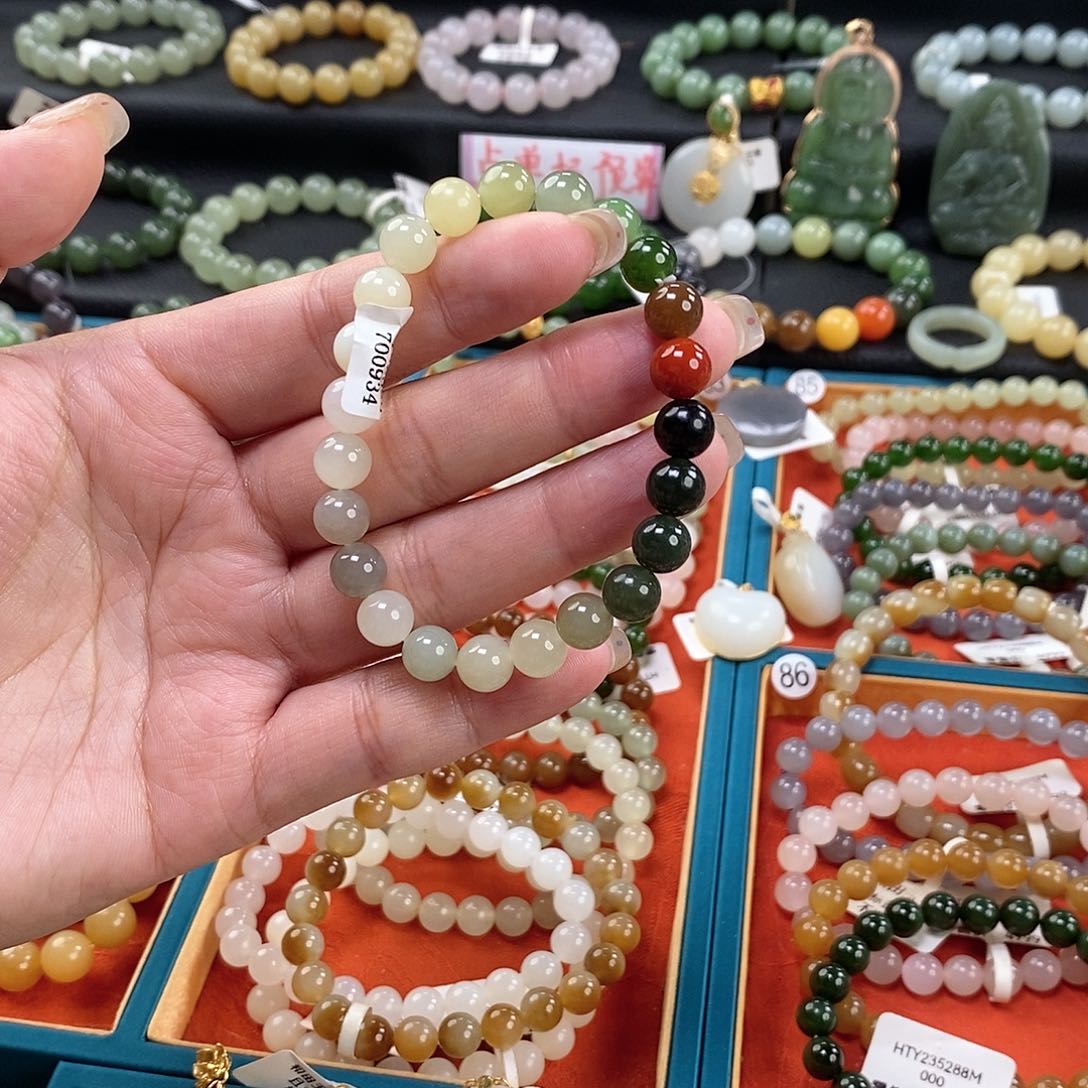 和田玉手链 8MM未镶嵌福利款