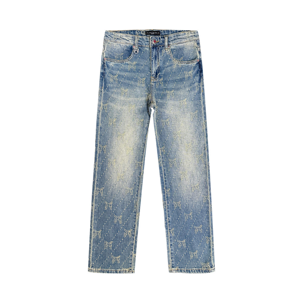 【双枪】6308夏季新款潮流牛仔薄款中腰牛仔直筒百搭复古牛仔裤