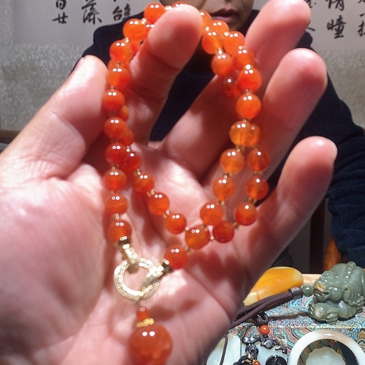 玛瑙/玉髓颈饰合金