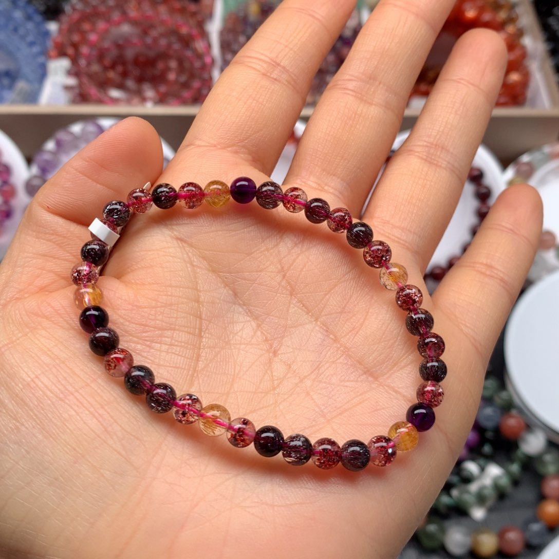 水晶手链未镶嵌糖果黑加仑B5